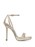 Jimmy Choo Women Moza Leather Heel Sandals