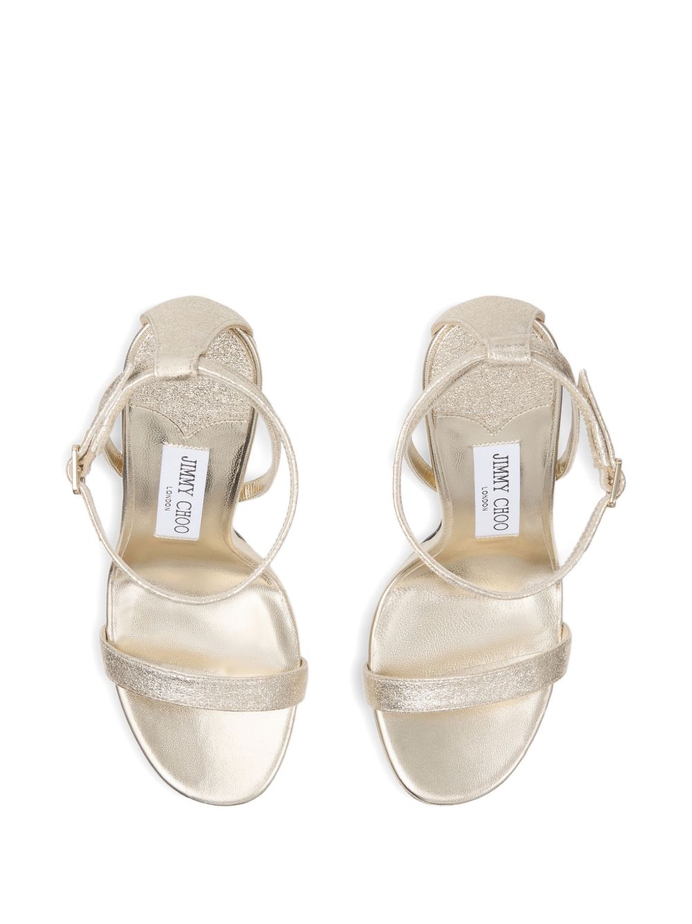 Jimmy Choo Women Moza Leather Heel Sandals