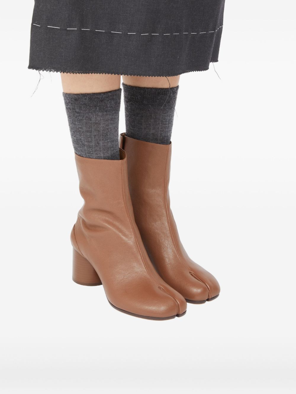 Maison Margiela Women Tabi Leather Ankle Boots