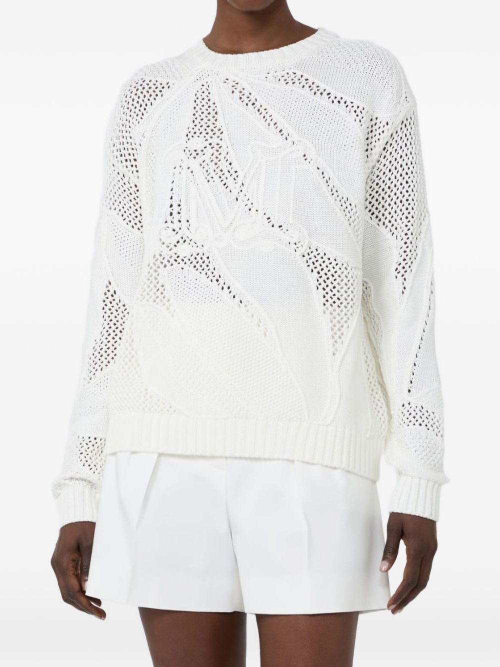 Max Mara Women Embroidered Cotton Sweater