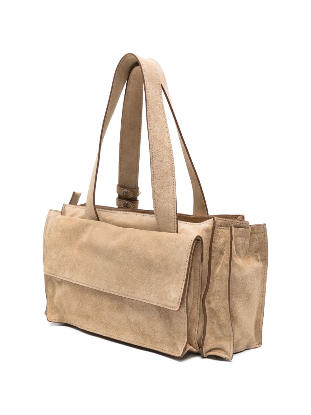 Miu Miu Women Utilitaire Suede Leather Tote Bag