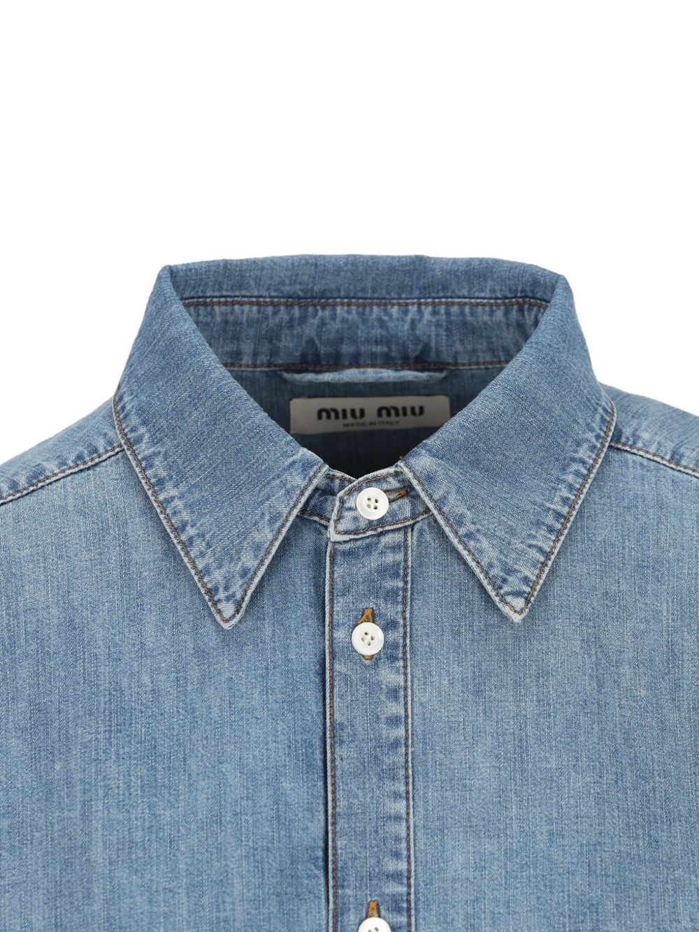 Miu Miu Women Logo Cotton Shirt