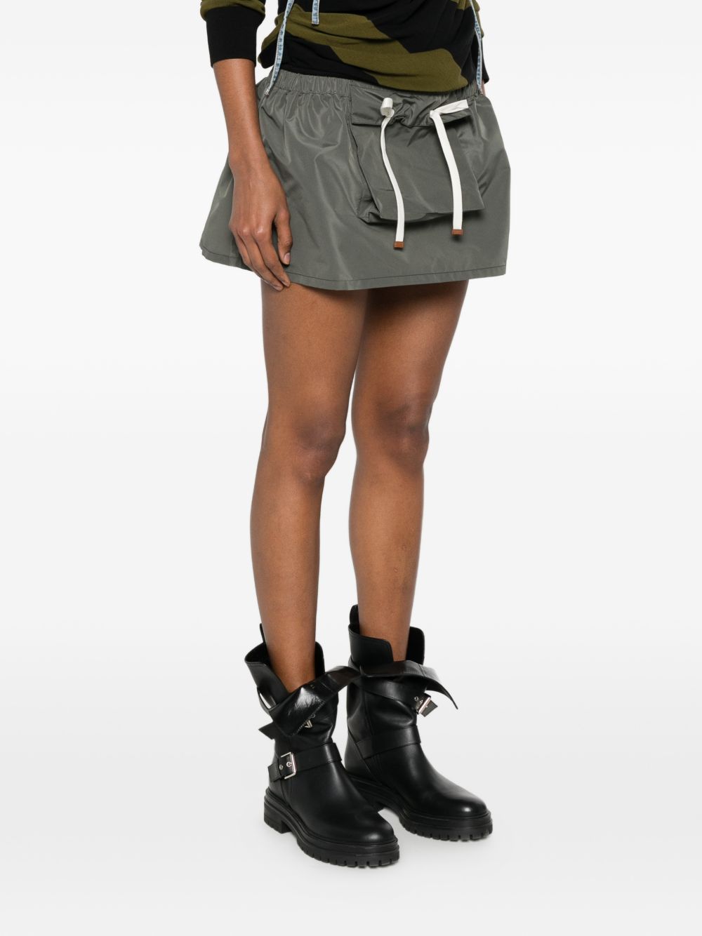 Miu Miu Women Logo Mini Skirt