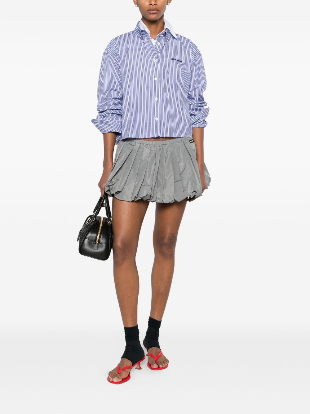 Miu Miu Women Logo Cotton Shirt