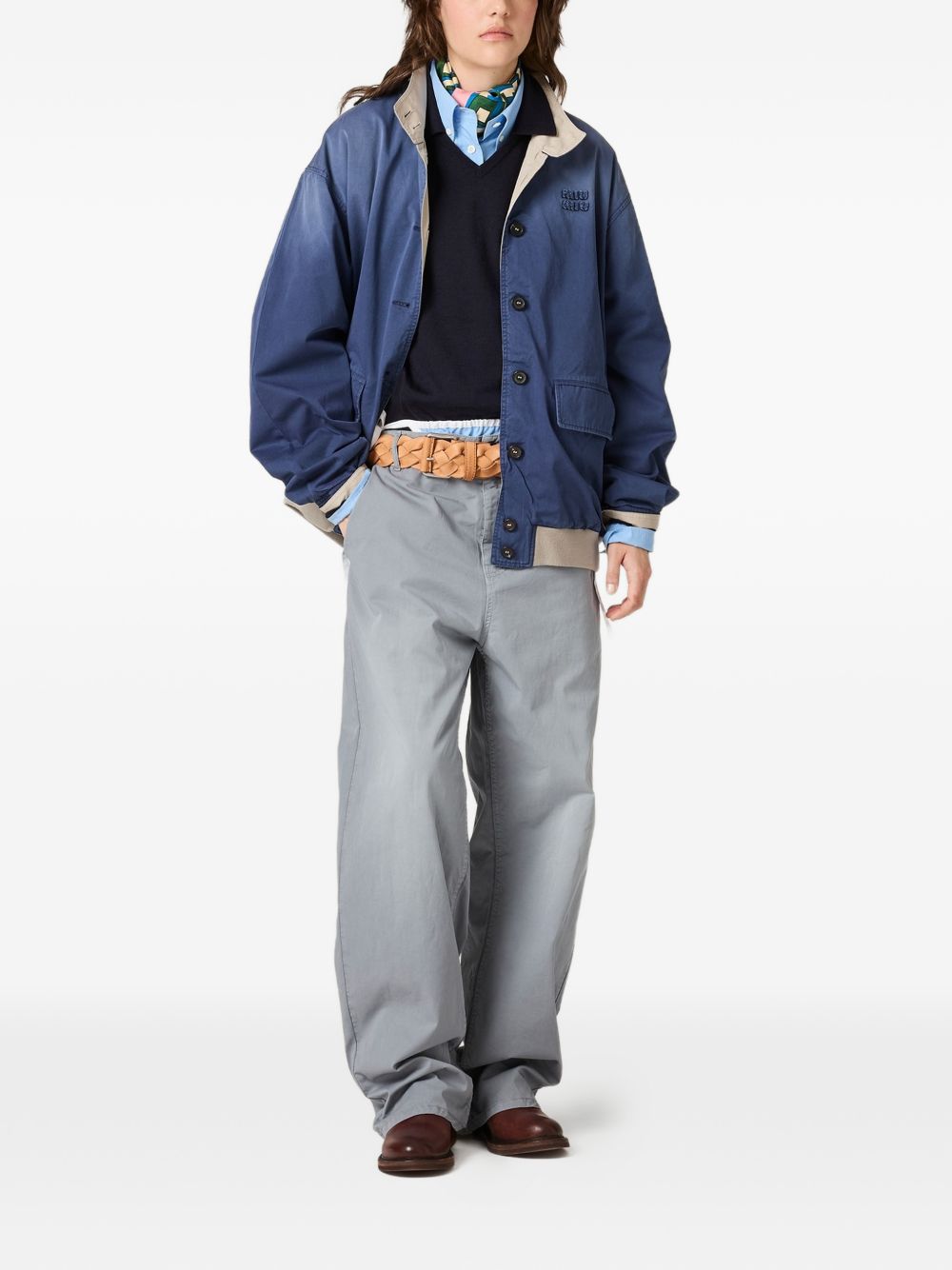 Miu Miu Women Cotton Trousers