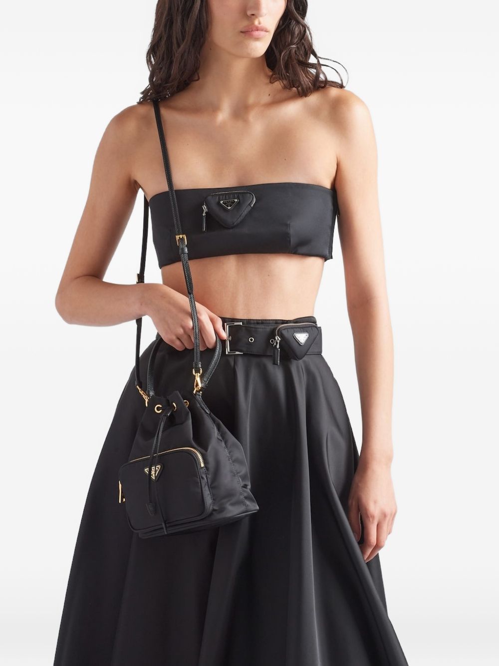 Prada Women Prada Duet Re-Nylon Bucket Bag