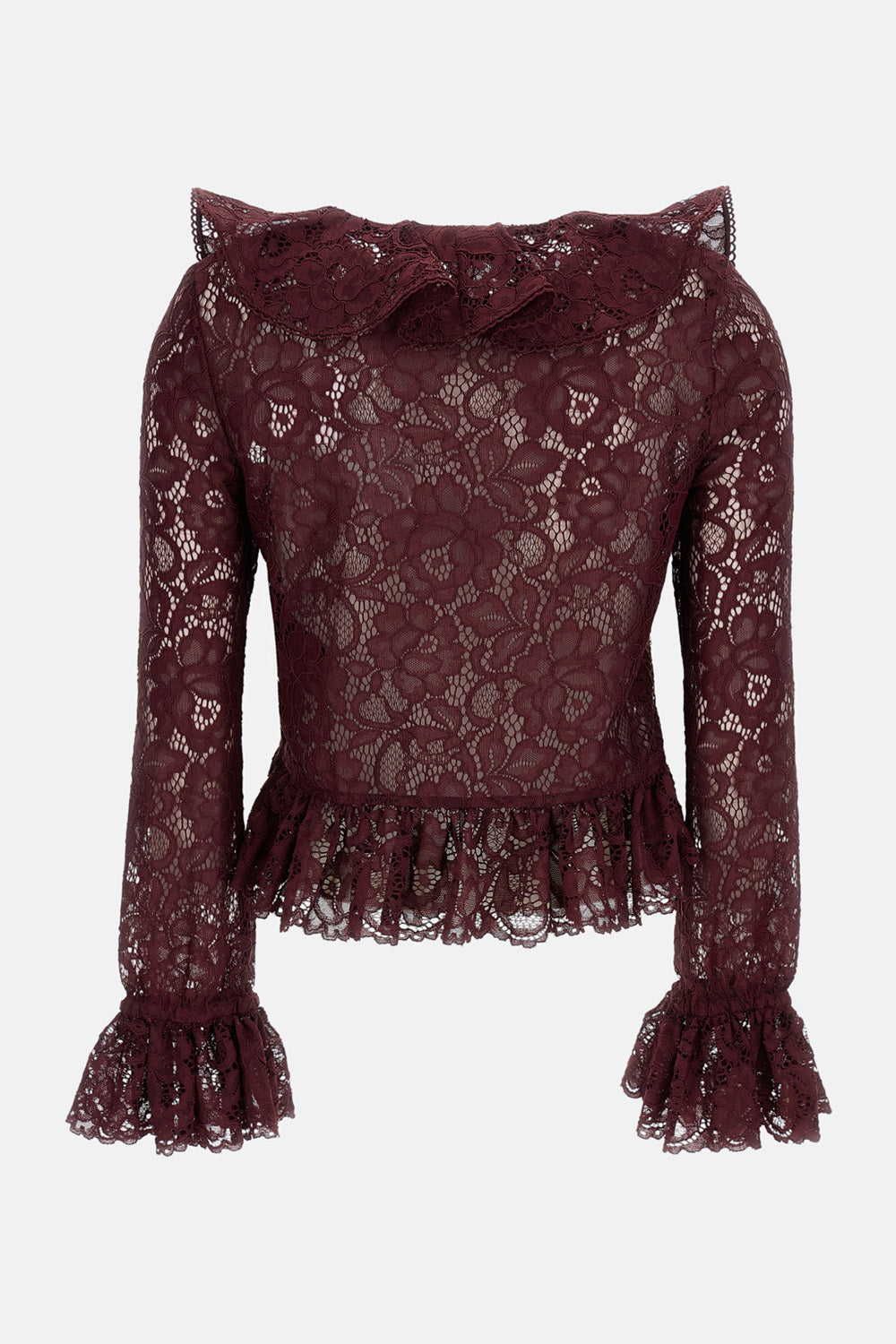 Self-Portrait Women Lace Ruffle Top