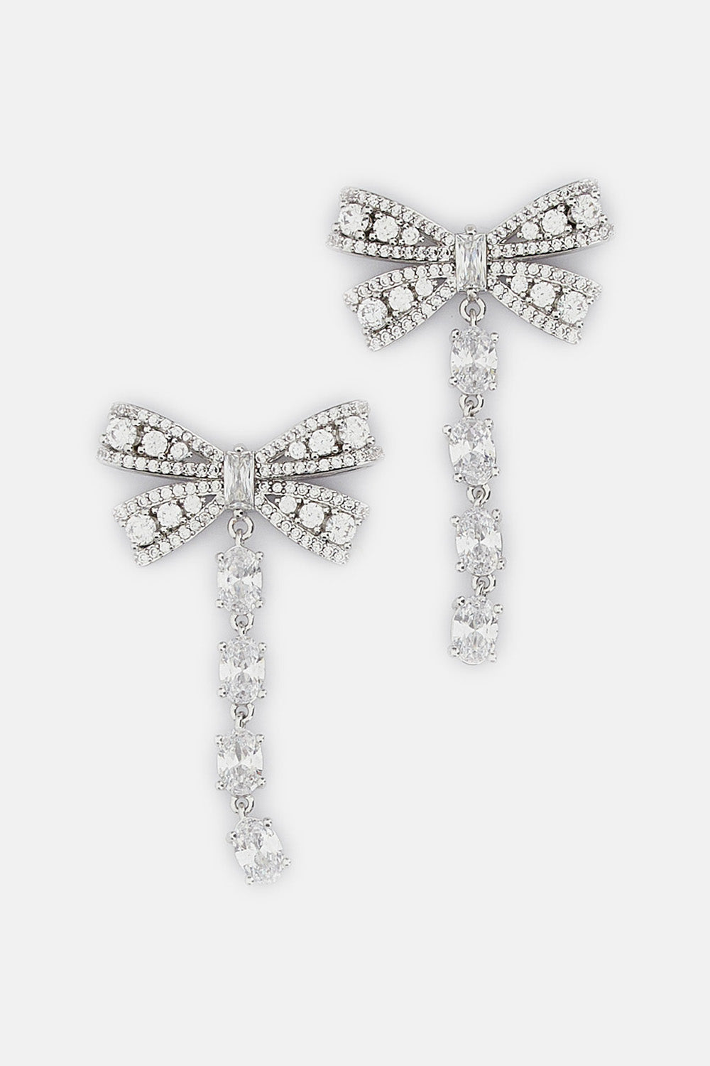 Self-Portrait Women Crystal Bow Droplet Earrings