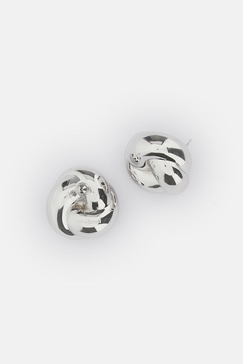 Self-Portrait Women Silver Knot Earrings