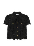 Self Portrait Women Tie Neck Lace Top