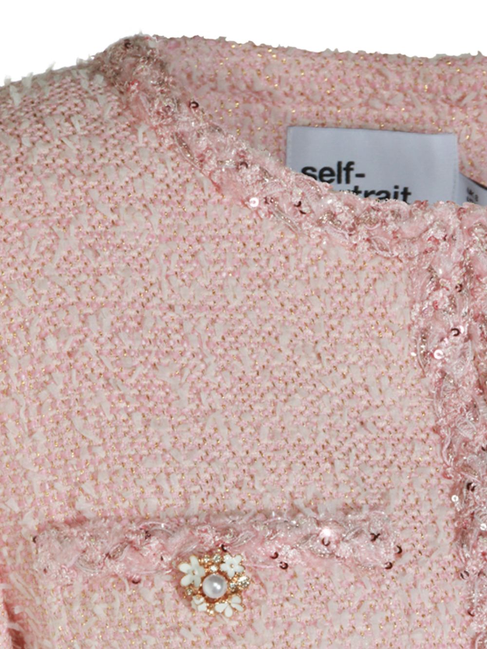 Self Portrait Women Bouclé Short Jacket