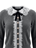 Self Portrait Women Lace Collar Cardigan