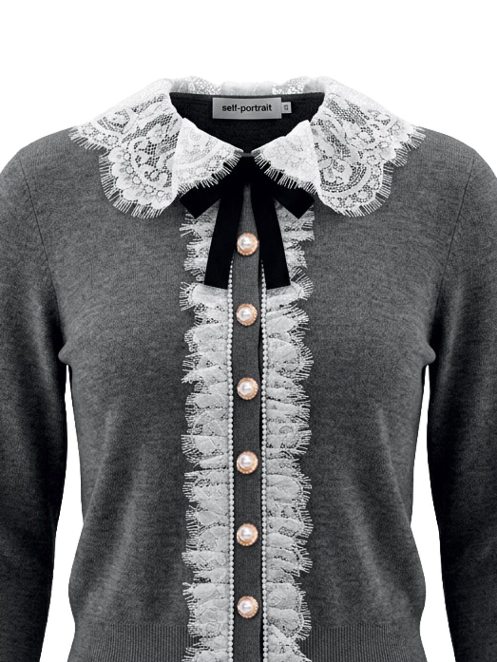 Self Portrait Women Lace Collar Cardigan