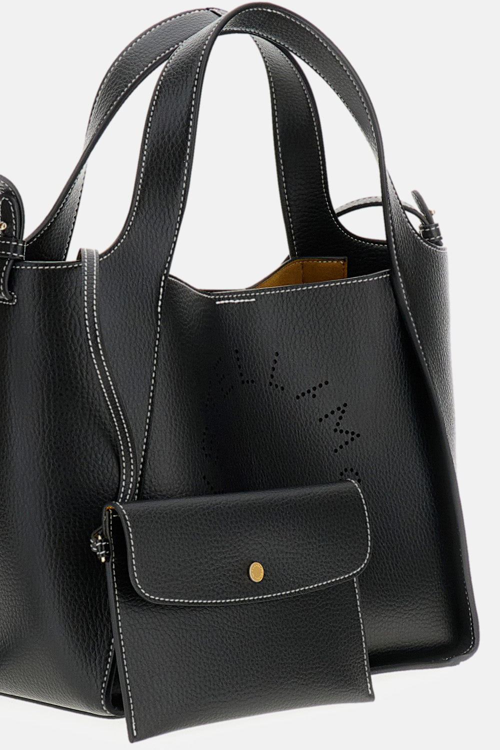 Stella Mccartney Women Logo Crossbody Tote Bag Eco Embossed Grainy Alter Mat