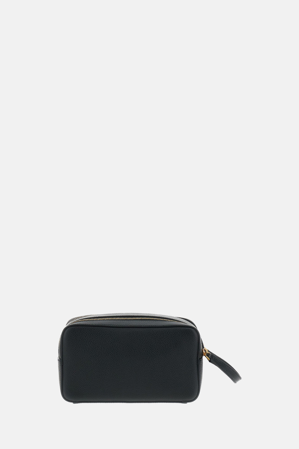 Thom Browne Men Wash Bag In Soft Pebble Grain Leather