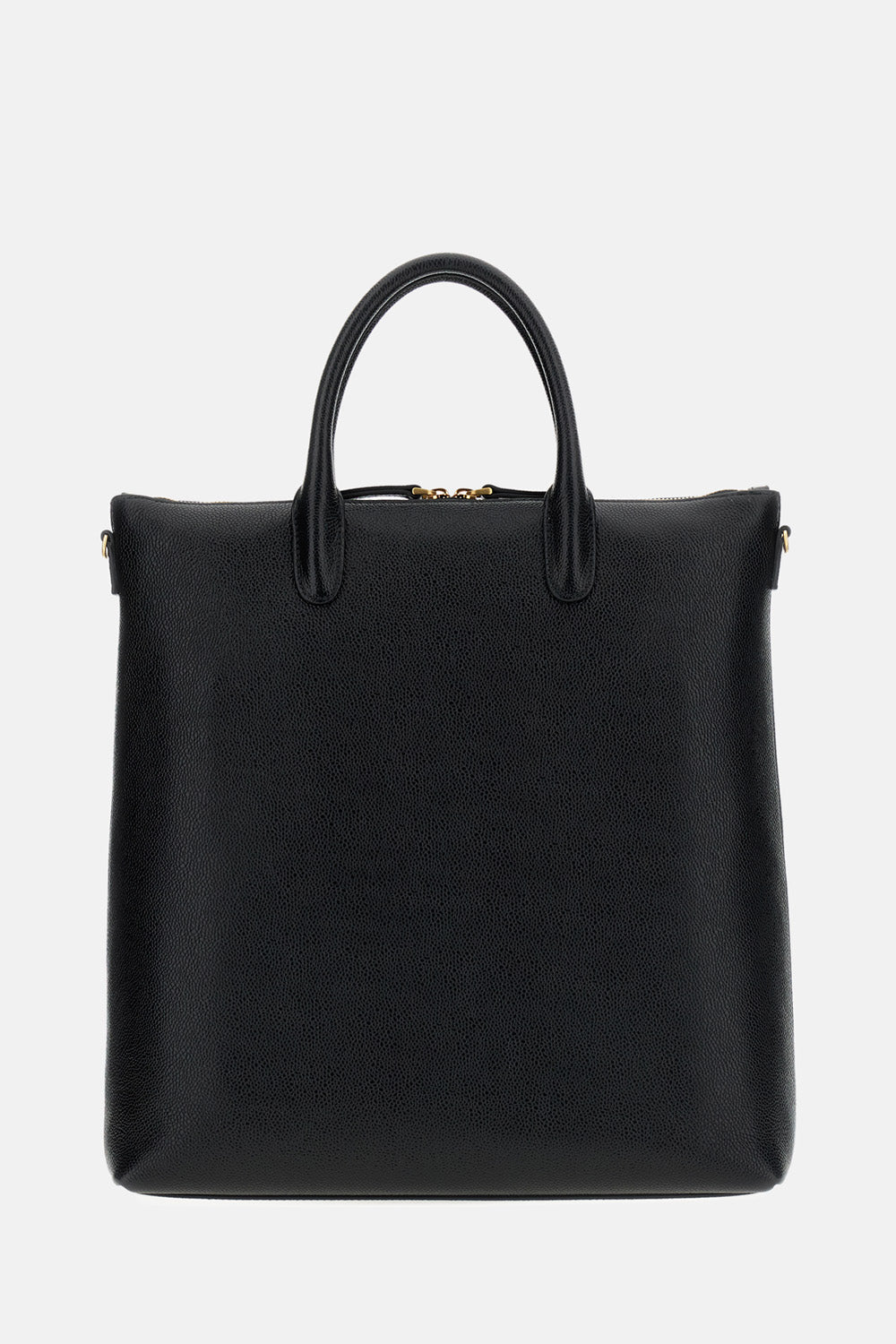 Thom Browne Men Zip Vertical Tote In Pebble Grain Leather