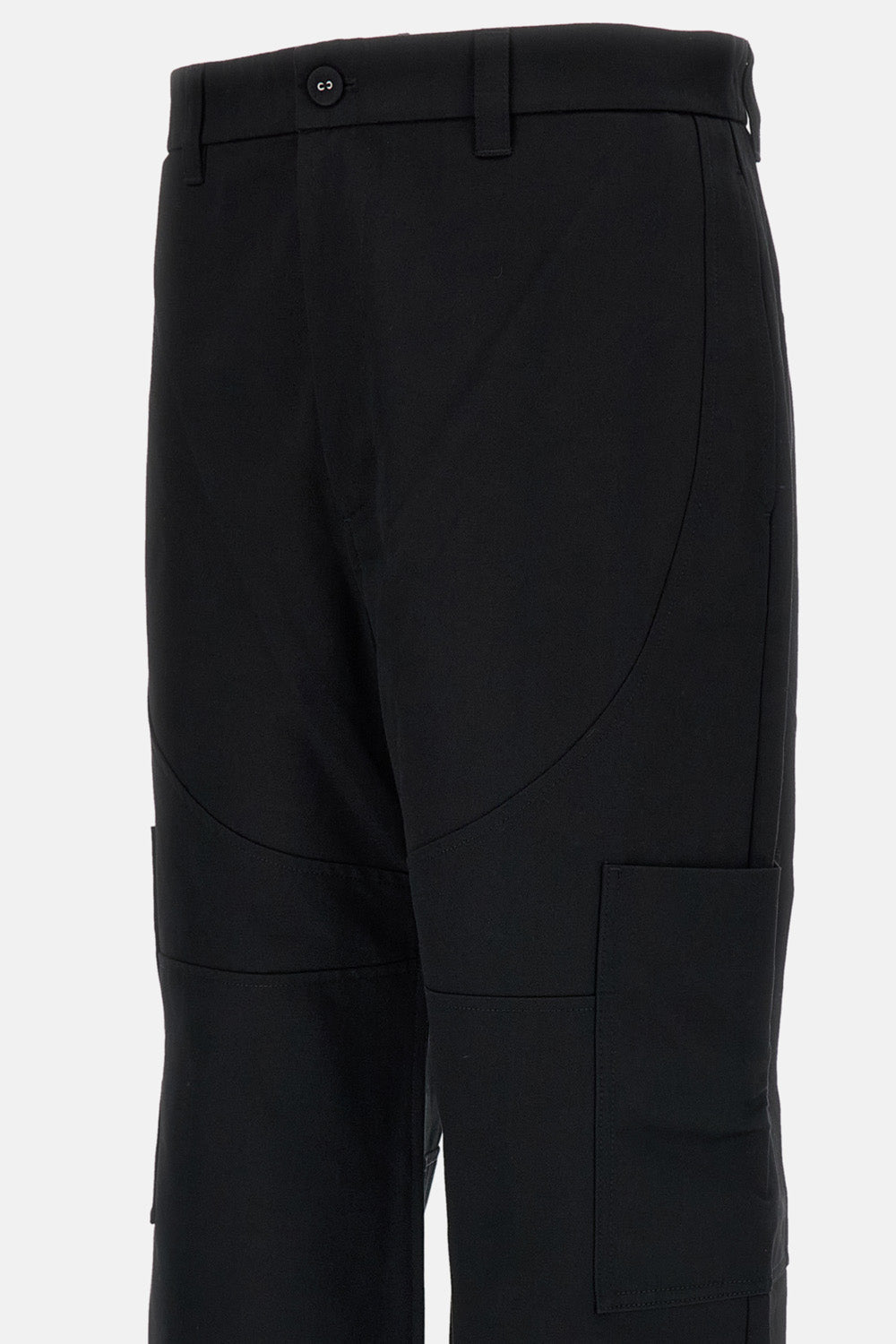 Thom Browne Men Wide Leg Chap Painter Pants In Cotton Twill