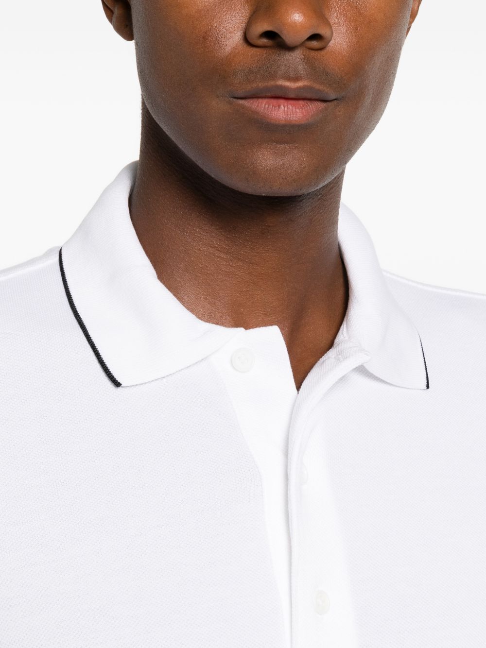 Tom Ford Men Piquet Cotton Polo Shirt