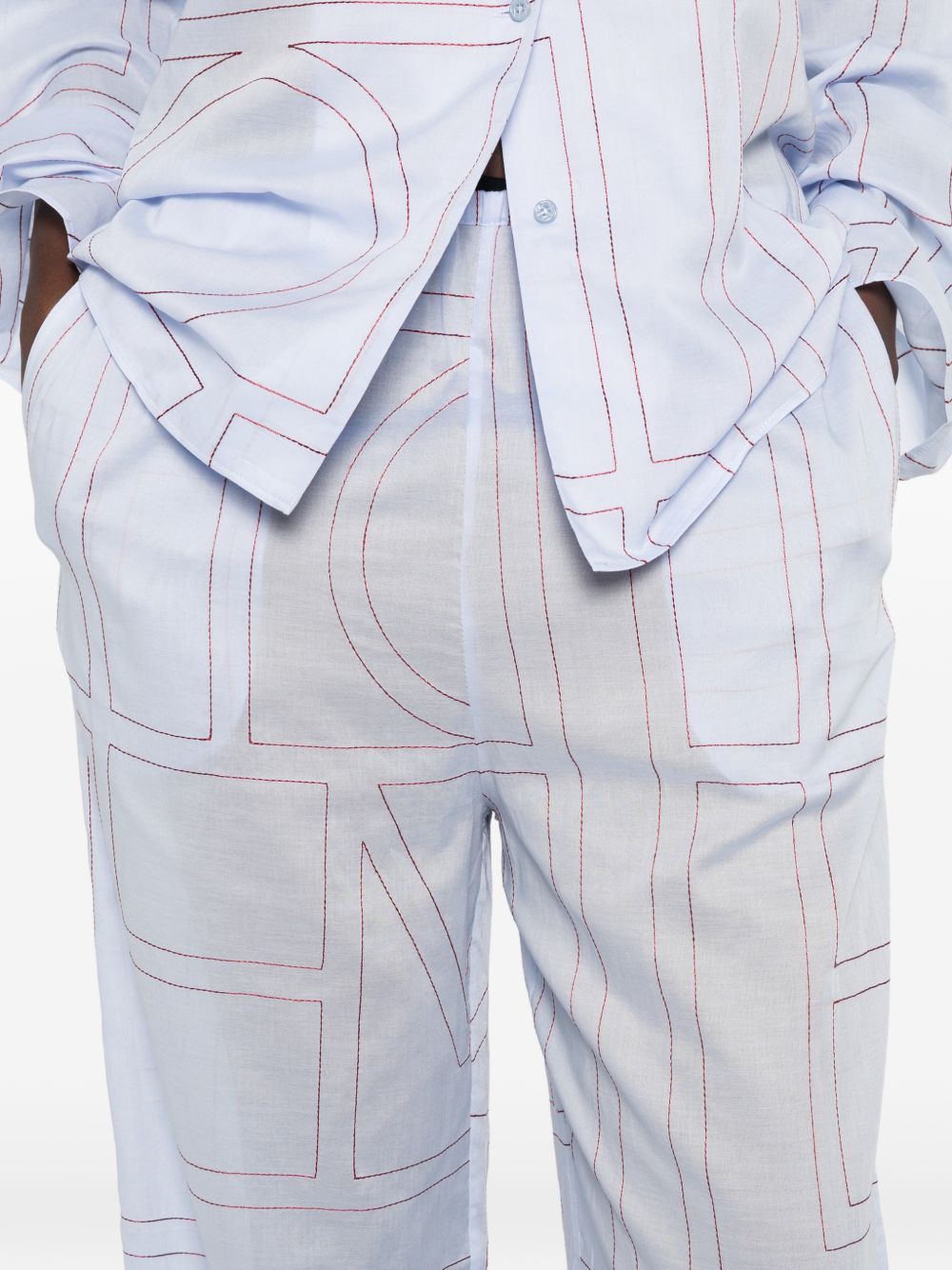 Toteme Women Cotton Blend Pajama Trousers