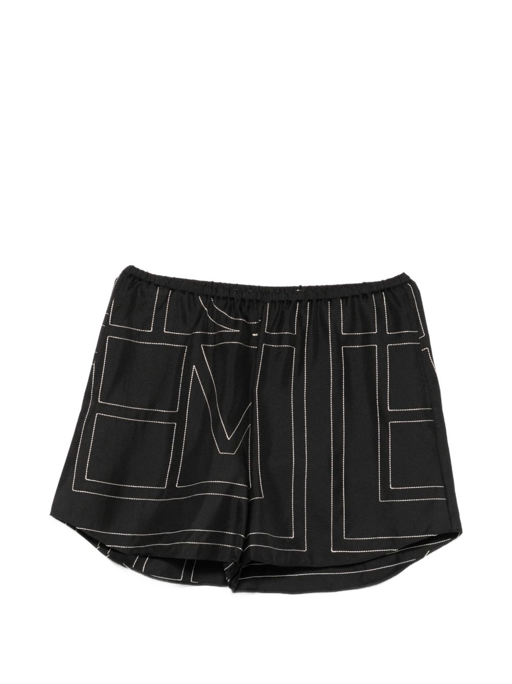 Toteme Women Monogram Silk Pajama Shorts