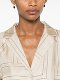Toteme Women Monogram Silk Pajama Shirt