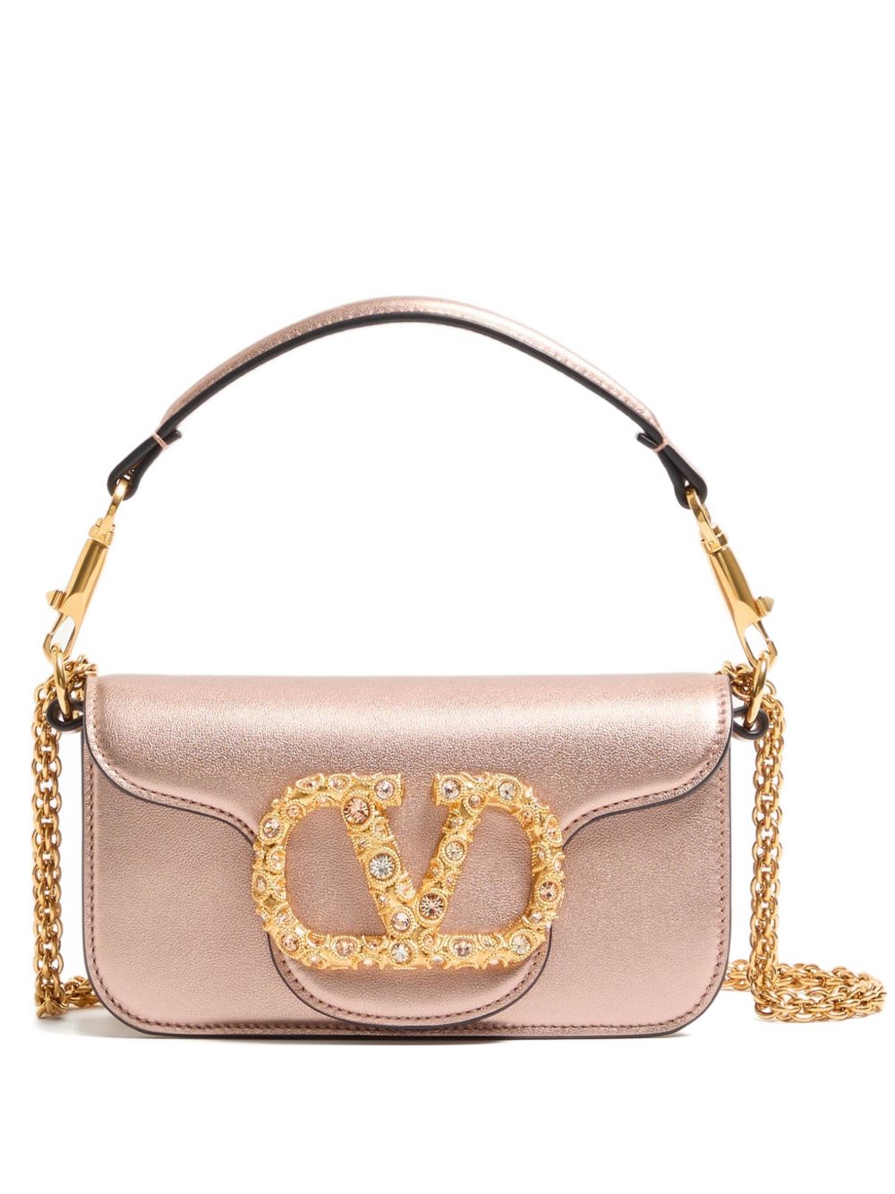 Valentino Garavani Women Locò Small Leather Shoulder Bag