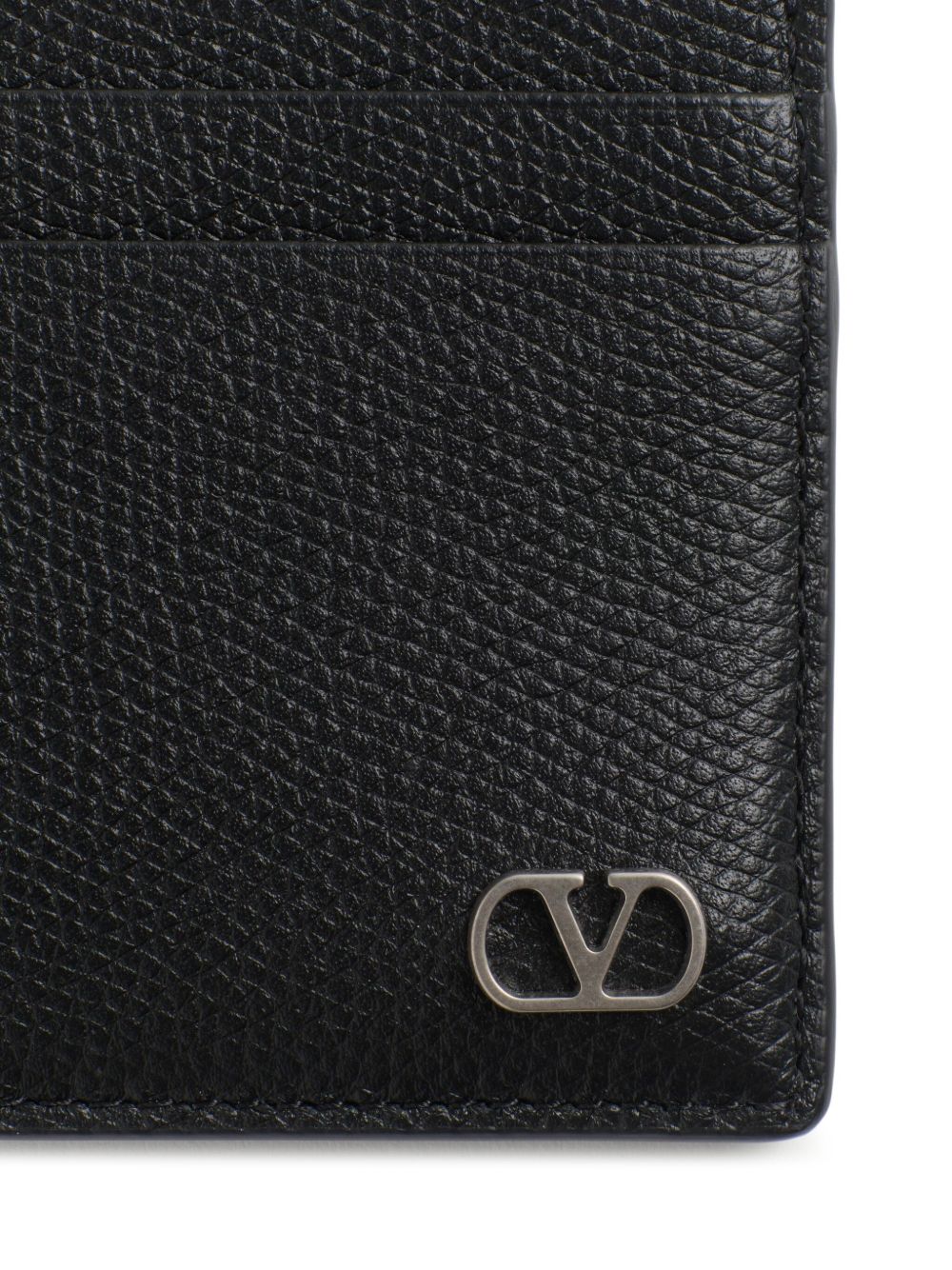 Valentino Garavani Men Vlogo Signature Leather Card Case