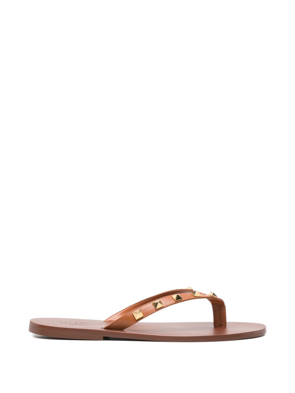 Valentino Garavani Men Rockstud Leather Thong Sandals