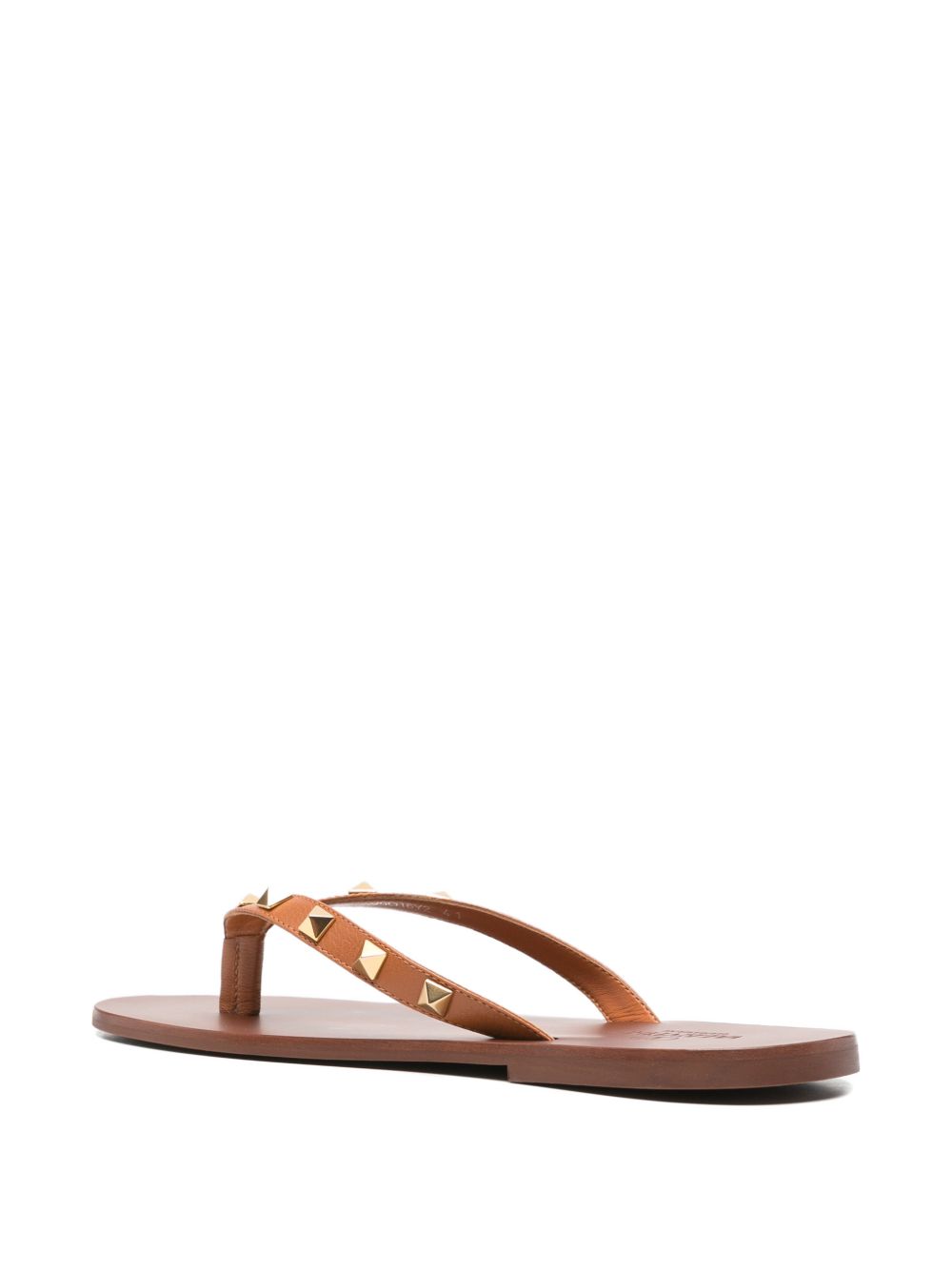 Valentino Garavani Men Rockstud Leather Thong Sandals