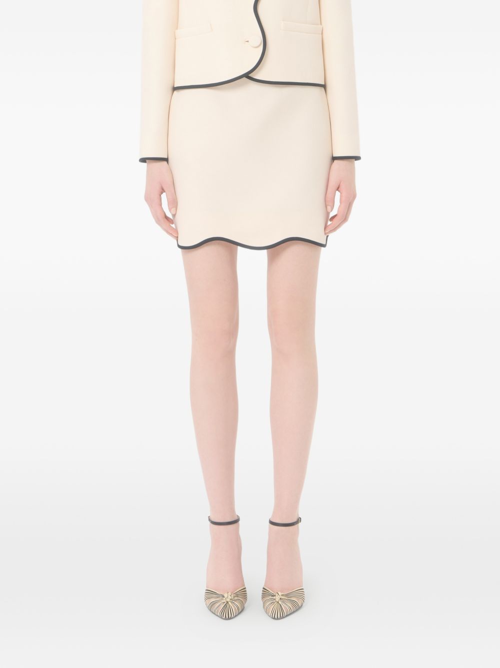 Valentino Women Wool And Silk Blend Skirt