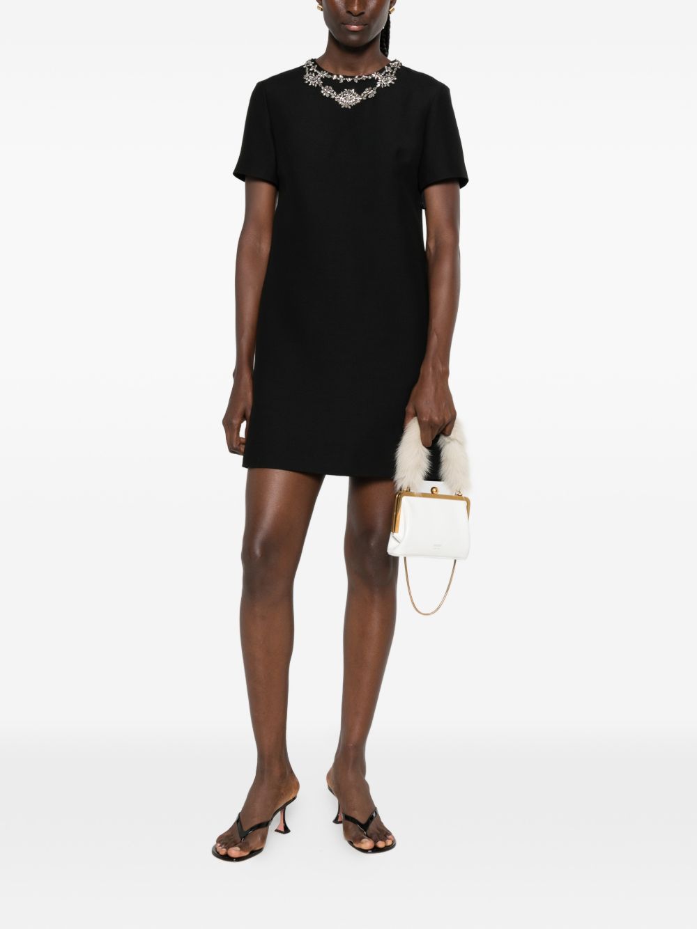 Valentino Women Wool And Silk Blend Mini Dress