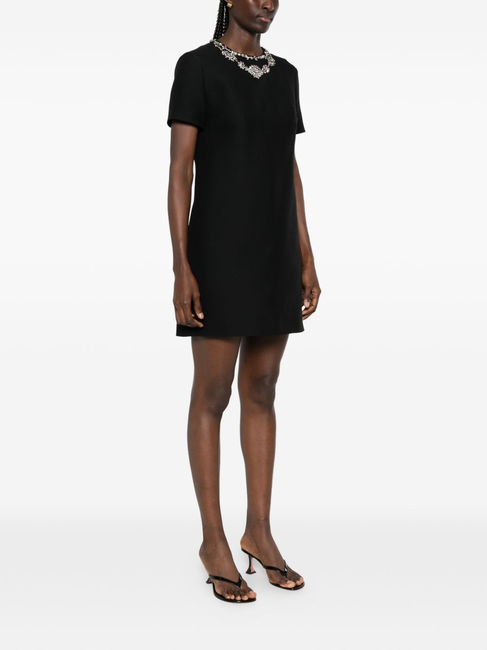 Valentino Women Wool And Silk Blend Mini Dress