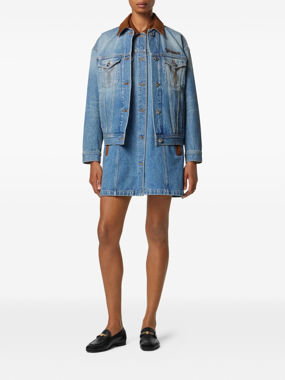Versace Women Denim Cotton Jacket