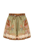 Zimmermann Women Indra Printed Silk Shorts
