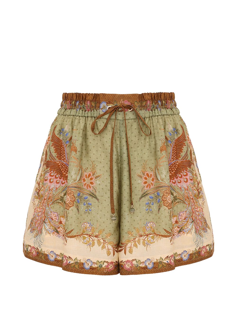 Zimmermann Women Indra Printed Silk Shorts