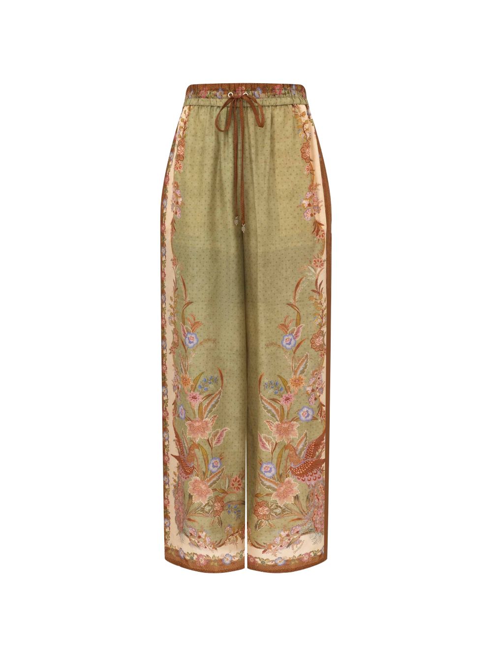 Zimmermann Women Indra Printed Silk Trousers