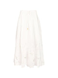 Zimmermann Women Mahon Cotton Midi Skirt