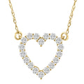1/2Ct Heart Diamond Pendant in 10k White or Yellow Gold