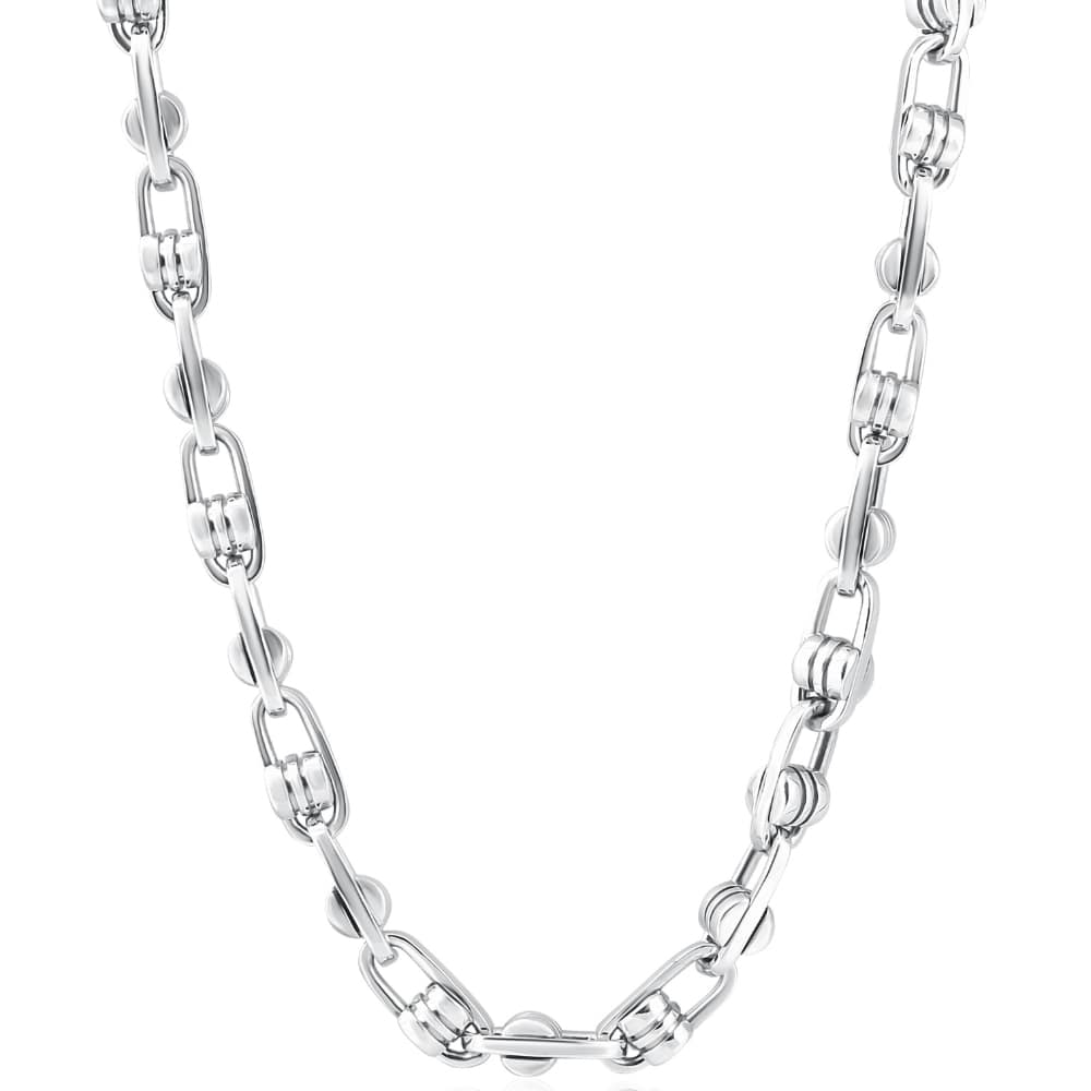 Men's 14k Gold (156gram) or Platinum (293gram) 8mm Link Chain Necklace 24"