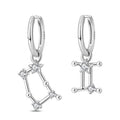 Gemini Constellation Zodiac Hoop Earrings