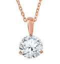 1/5 ct Solitaire Lab Grown Diamond Pendant available in 14K and Platinum