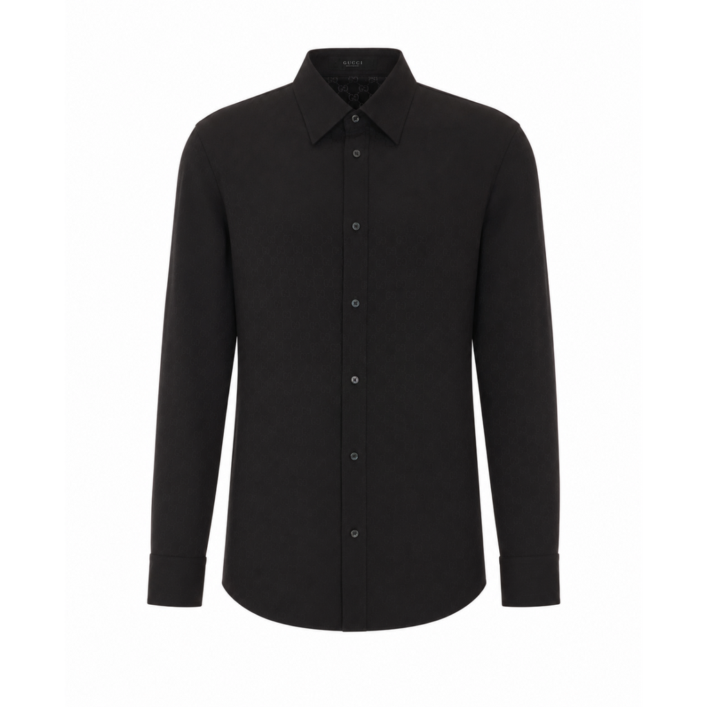 Gucci Men Gg Fluid Fabric Shirt