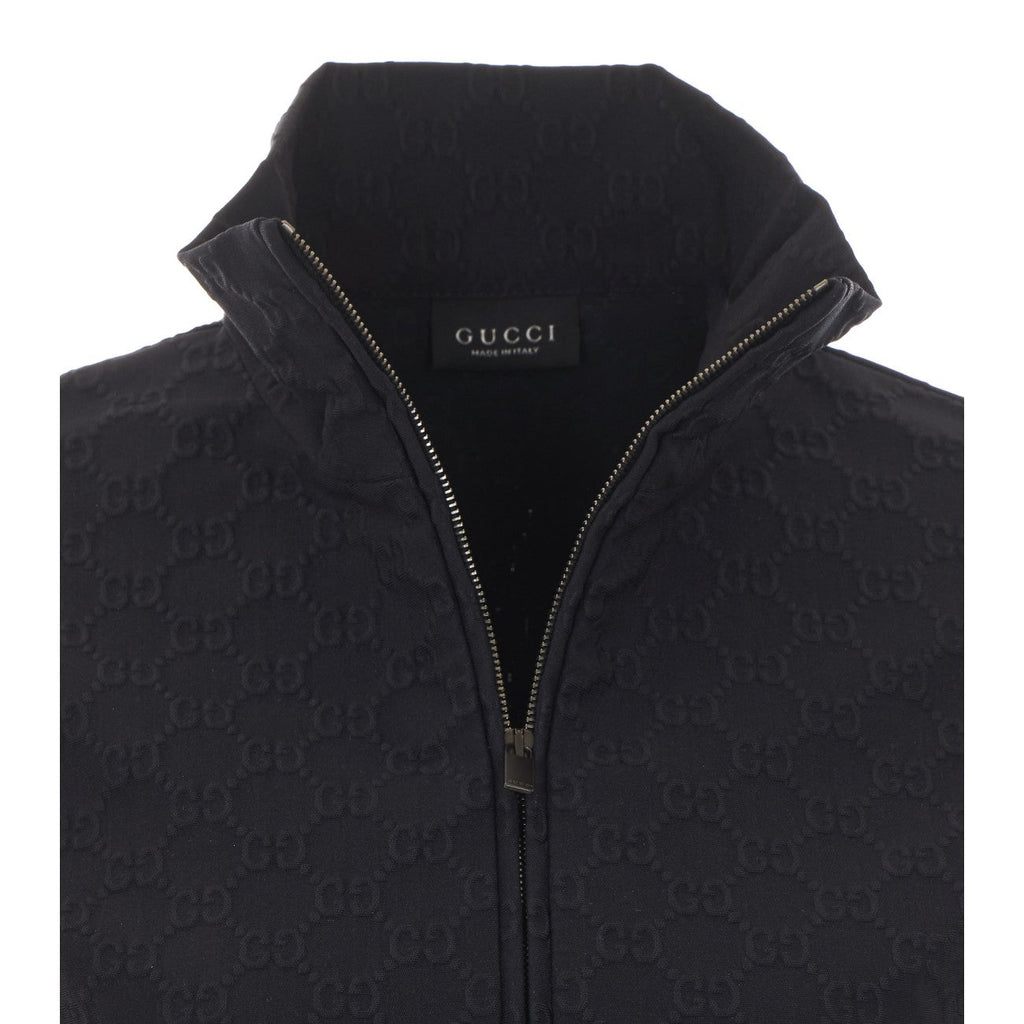 Gucci Women Gg Jacquard Jersey Jacket With Zipper