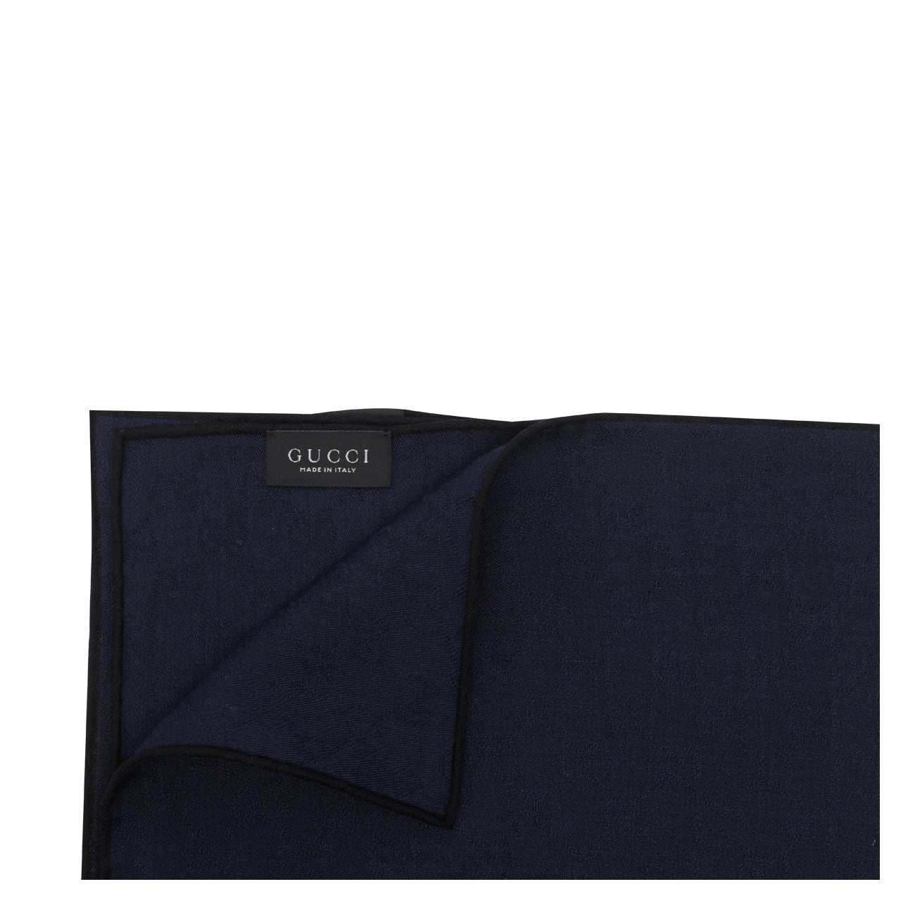 Gucci Men Gg Wool Silk Jacquard Pocket Square