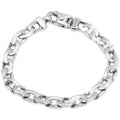 Braccio Men's 36 Gram Designed Link Solid Silver Bracelet 8.5" Size: 8.5