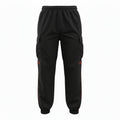 BALENCIAGA UNISEX BLACK CARGO PANTS WITH RED STRIPE - SIZE 48