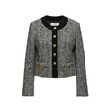 CELINE SALT AND PEPPER TWEED JACKET - SIZE 38