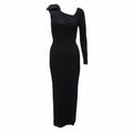 CHANEL BLACK GOWN WITH BOW - SIZE 36