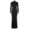 BALENCIAGA COLLECTABLE SPANDEX LOGO GOWN - SIZE 38