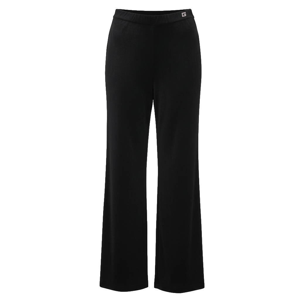 GUCCI VELOUR TROUSERS WITH GG CRYSTAL LOGO - SIZE M